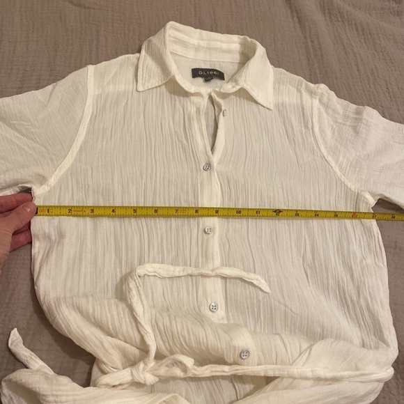 DL1961 Fire Island white shirt dress. Size S - Picture 12 of 15